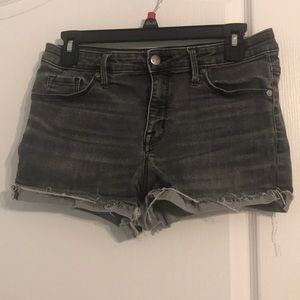 Black jean shorts
